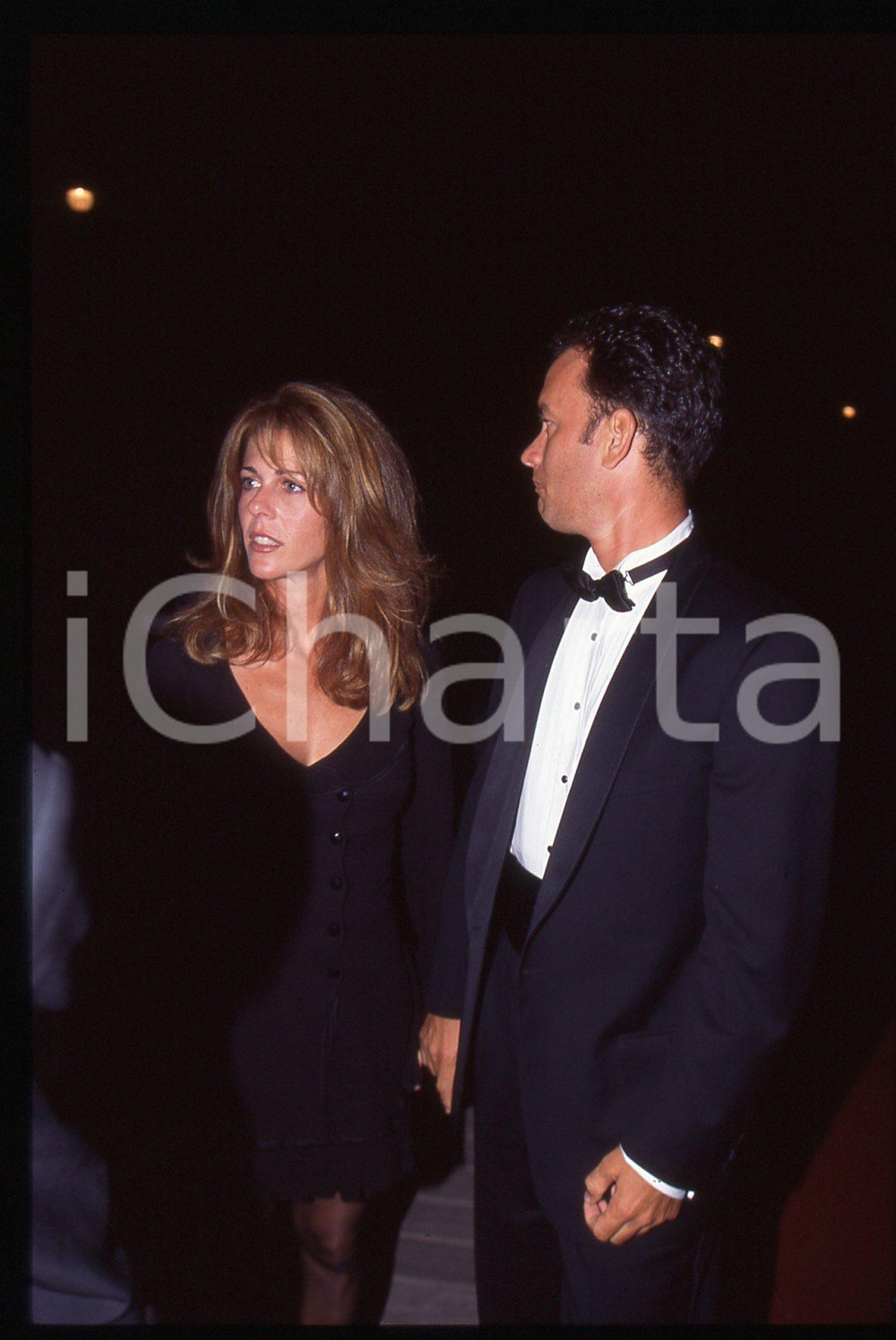Fotografia d epoca originale Tom HANKS e Rita WILSON  FESTIVAL CINEMA CANNES 1995 ca 35 mm vintage slide 2 1