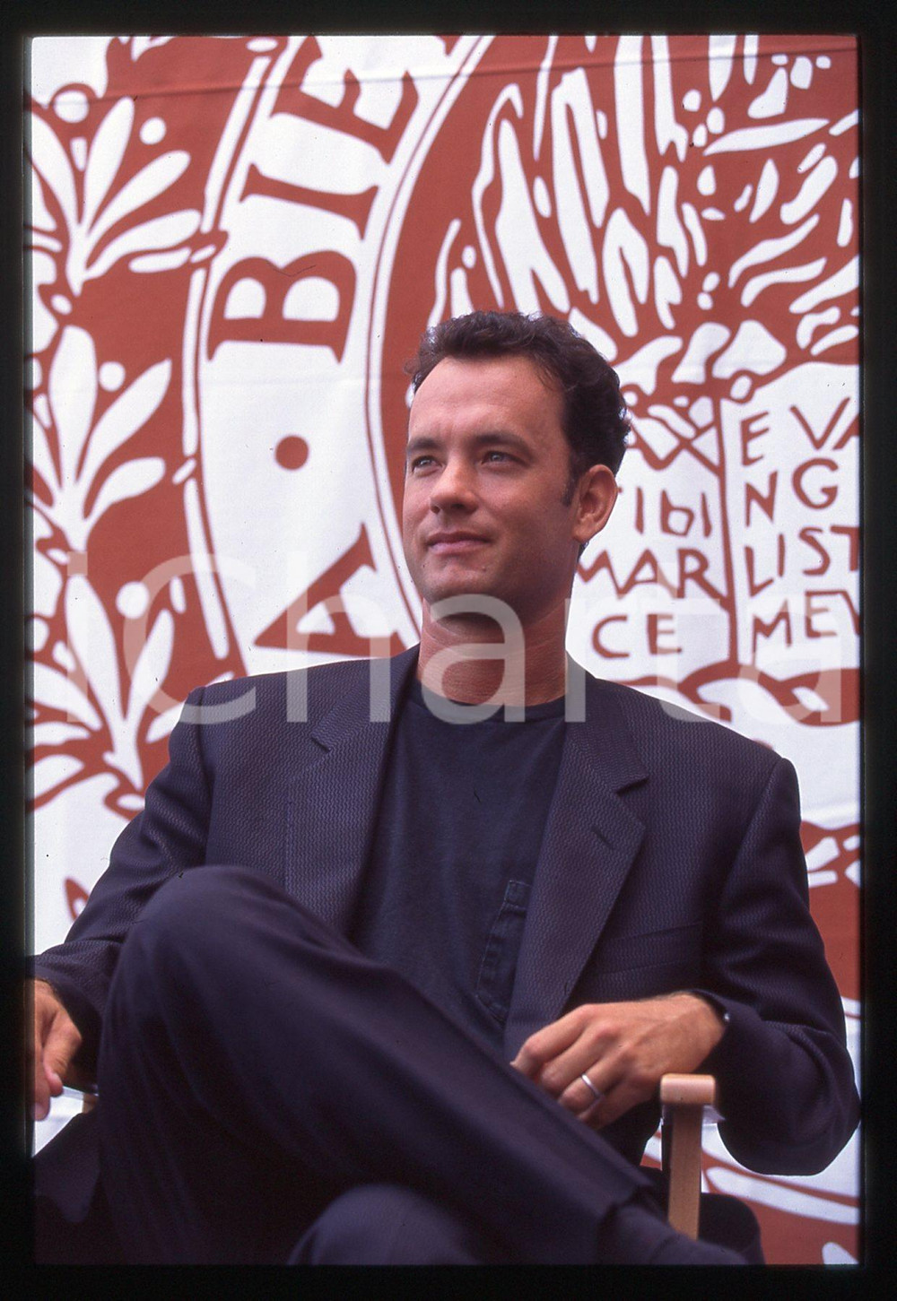 Fotografia d epoca originale Tom HANKS  FESTIVAL CINEMA VENEZIA 1994 35 mm vintage slide 11 1