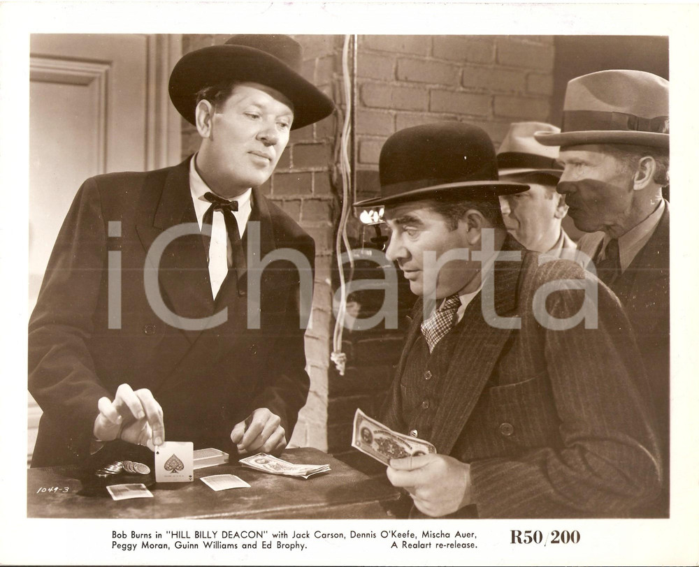 Fotografia d epoca originale 1940 ALIAS THE DEACON Bob BUNS imbroglia al gioco delle tre carte Foto di scena 1