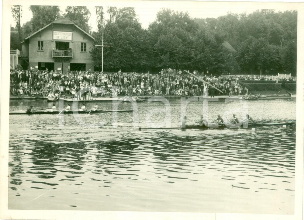 Fotografia d epoca originale 1940 ca LAGNYSURMARNE Gara di canottaggio alla SociÃ©tÃ© Nautique Foto 2 1