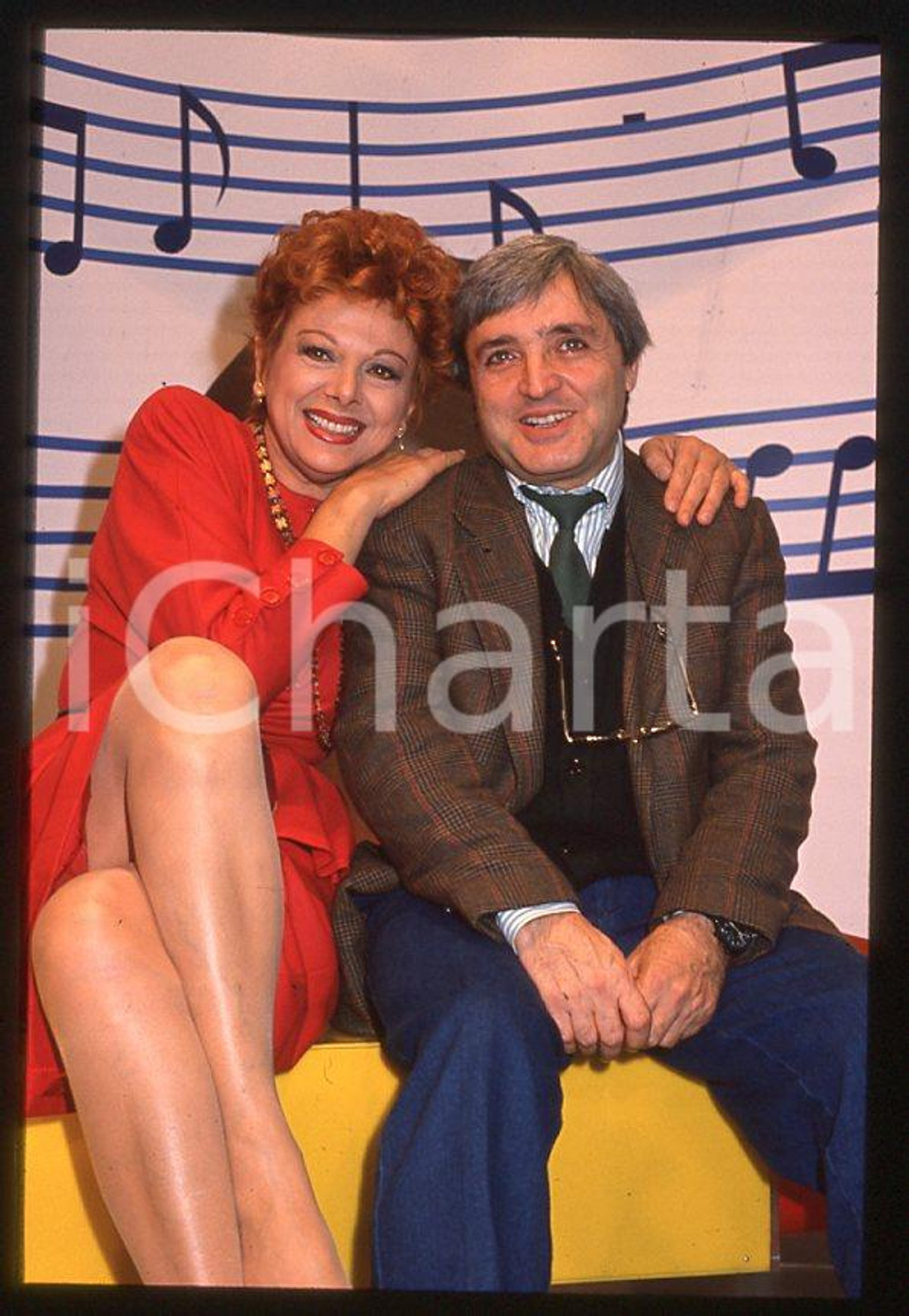 Fotografia d epoca originale Sandra MILO Giuliano NICASTRO Piccoli e grandi fans 1988 35mm vintage slide 1