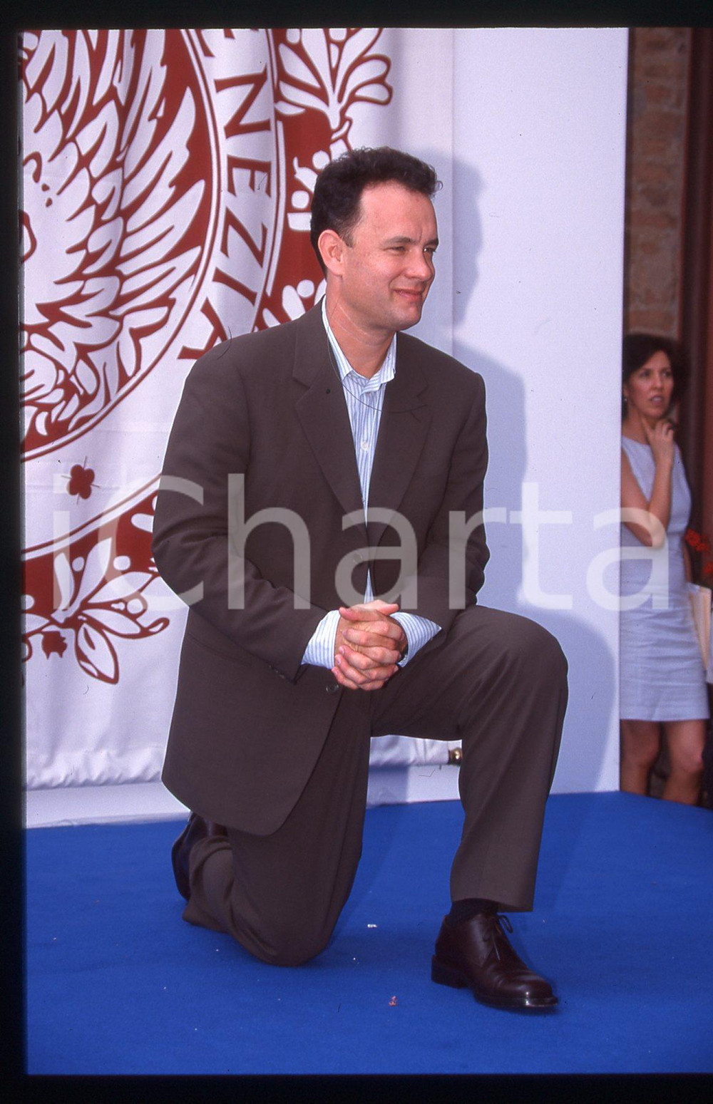 Fotografia d epoca originale Tom HANKS  FESTIVAL CINEMA VENEZIA 1998 35 mm vintage slide 2 1