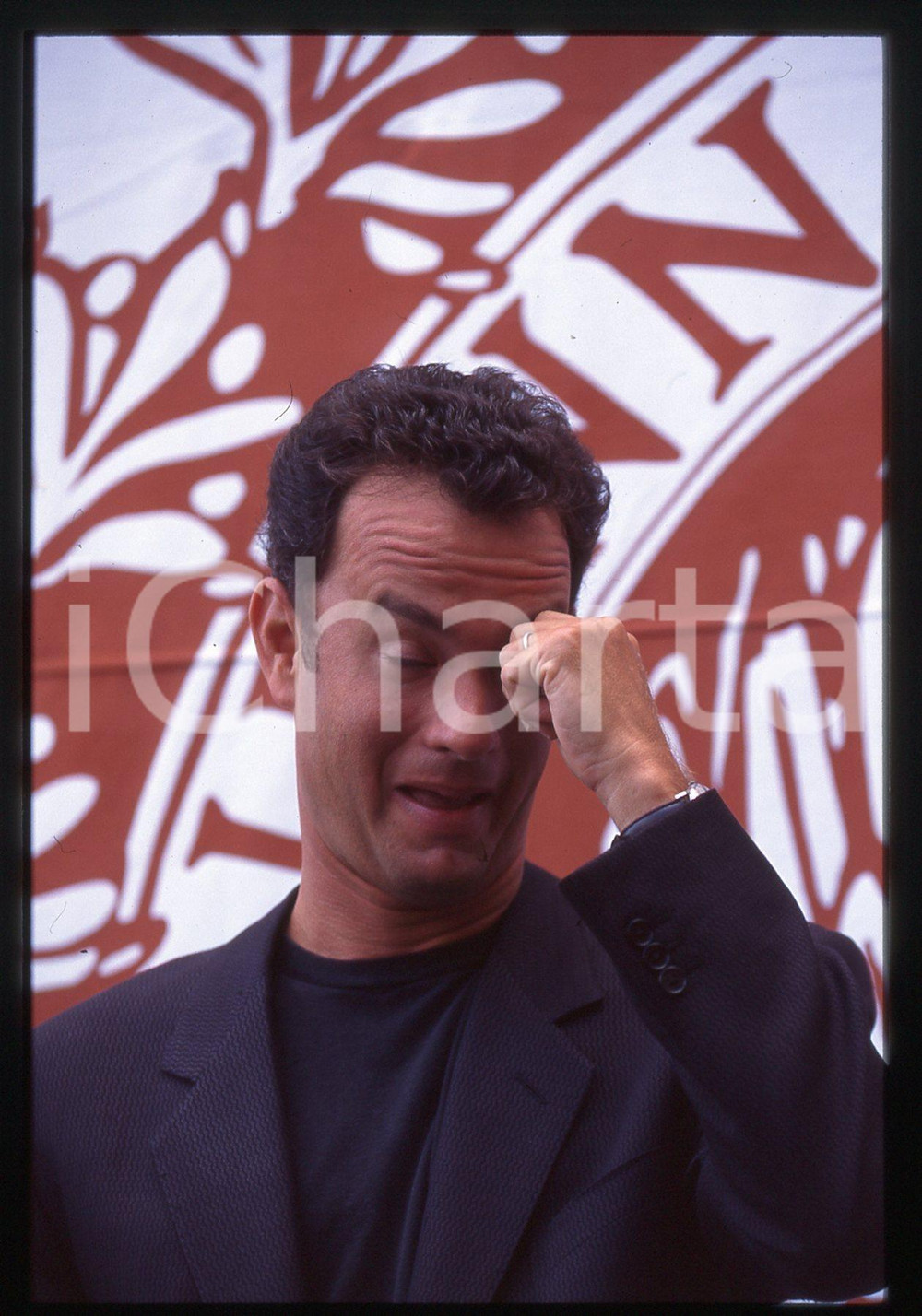 Fotografia d epoca originale Tom HANKS  FESTIVAL CINEMA VENEZIA 1994 35 mm vintage slide 18 1