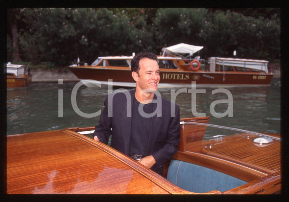 Fotografia d epoca originale Tom HANKS  FESTIVAL CINEMA VENEZIA 1994 35 mm vintage slide 26 1