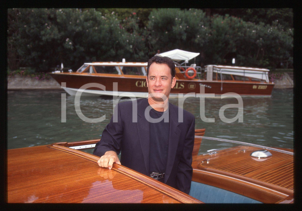Fotografia d epoca originale Tom HANKS  FESTIVAL CINEMA VENEZIA 1994 35 mm vintage slide 27 1