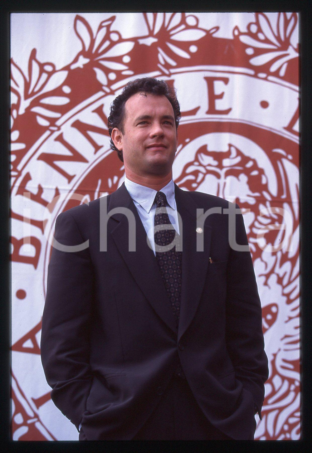 Fotografia d epoca originale Tom HANKS  FESTIVAL CINEMA VENEZIA 1995 35 mm vintage slide 10 1