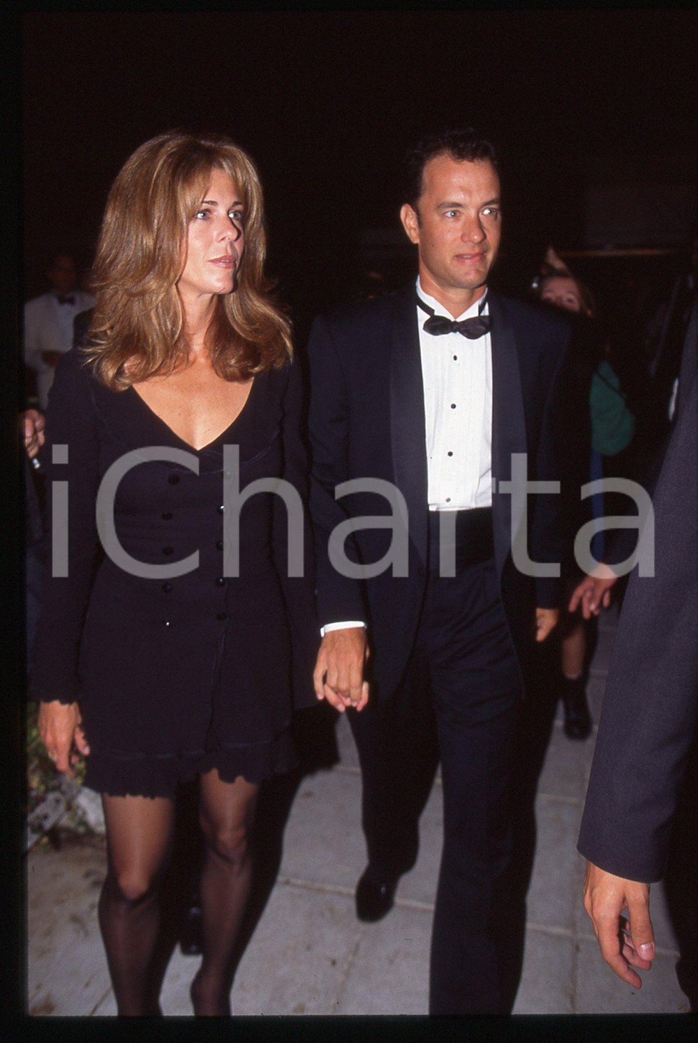 Fotografia d epoca originale Tom HANKS e Rita WILSON  FESTIVAL CINEMA CANNES 1995 ca 35 mm vintage slide 17 1