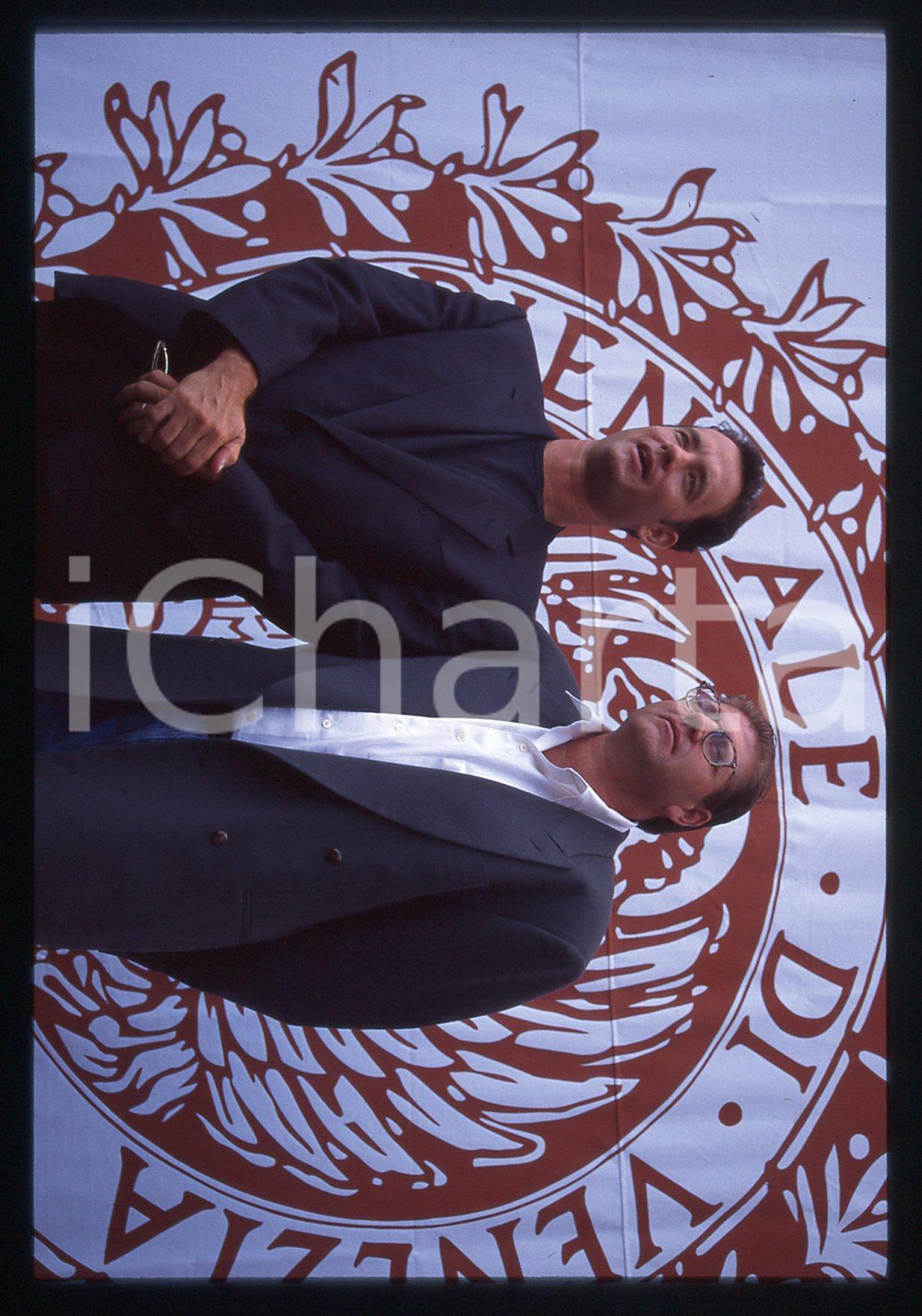 Fotografia d epoca originale Tom HANKS e Robert ZEMECKIS FESTIVAL CINEMA VENEZIA 1994 35 mm vintage slide 8 1