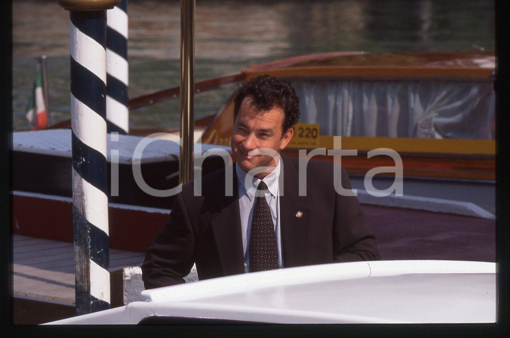 Fotografia d epoca originale Tom HANKS  FESTIVAL CINEMA VENEZIA 1995 35 mm vintage slide 15 1