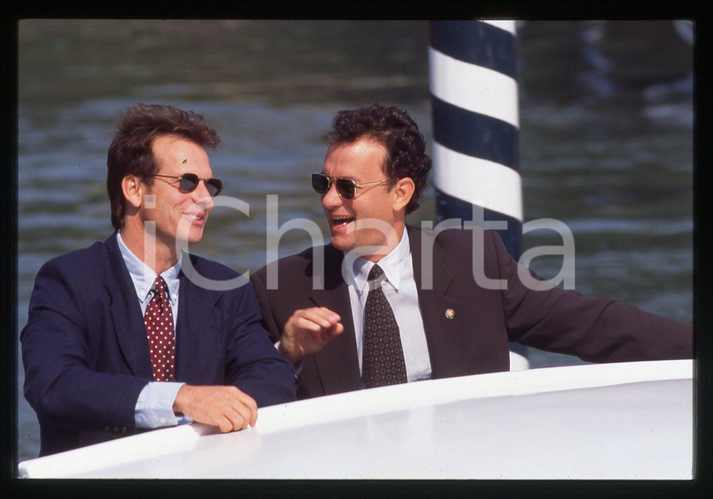 Fotografia d epoca originale Tom HANKS e Bill PAXTON  FESTIVAL CINEMA VENEZIA 1995 35 mm vintage slide 7 1