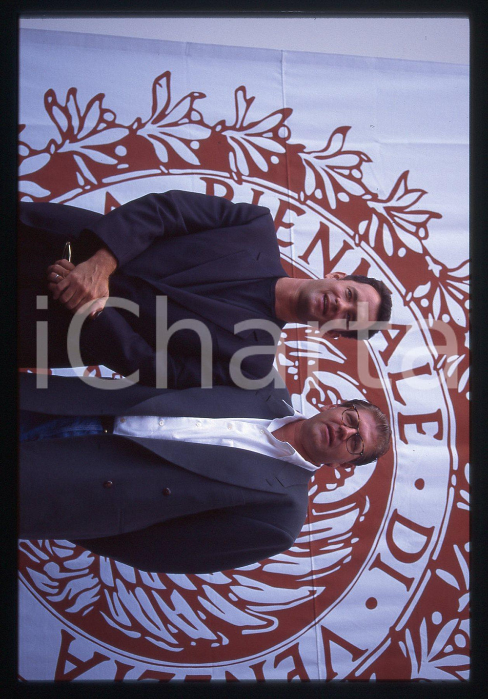 Fotografia d epoca originale Tom HANKS e Robert ZEMECKIS FESTIVAL CINEMA VENEZIA 1994 35 mm vintage slide 17 1