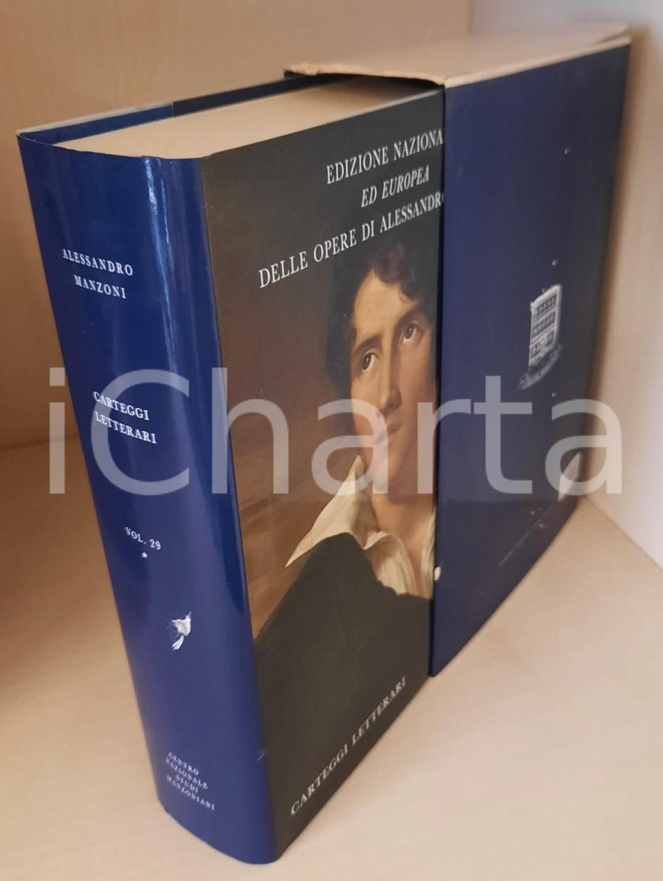 2010 Alessandro MANZONI Carteggi letterari - Vol. 29 tomo I *Ed. Nazionale (6)  Legatura in tela blu, logo "Casa del Manzoni" in oro al centro del piatto, sovraccoperta illustrata, cofanetto in cartoncino.Composizione dei testi nella versione VAL del carattere Baskerville, realizzato nella Stamperia Valdonega di Verona.PAGINE: 684EDITORE: Centro Nazionale Studi Manzoniani - Milano FAIR/discreto minima sbrecciatura al cofanetto e al dorso della sovraccoperta Formato: 22x14 cm originale e autentica 1
