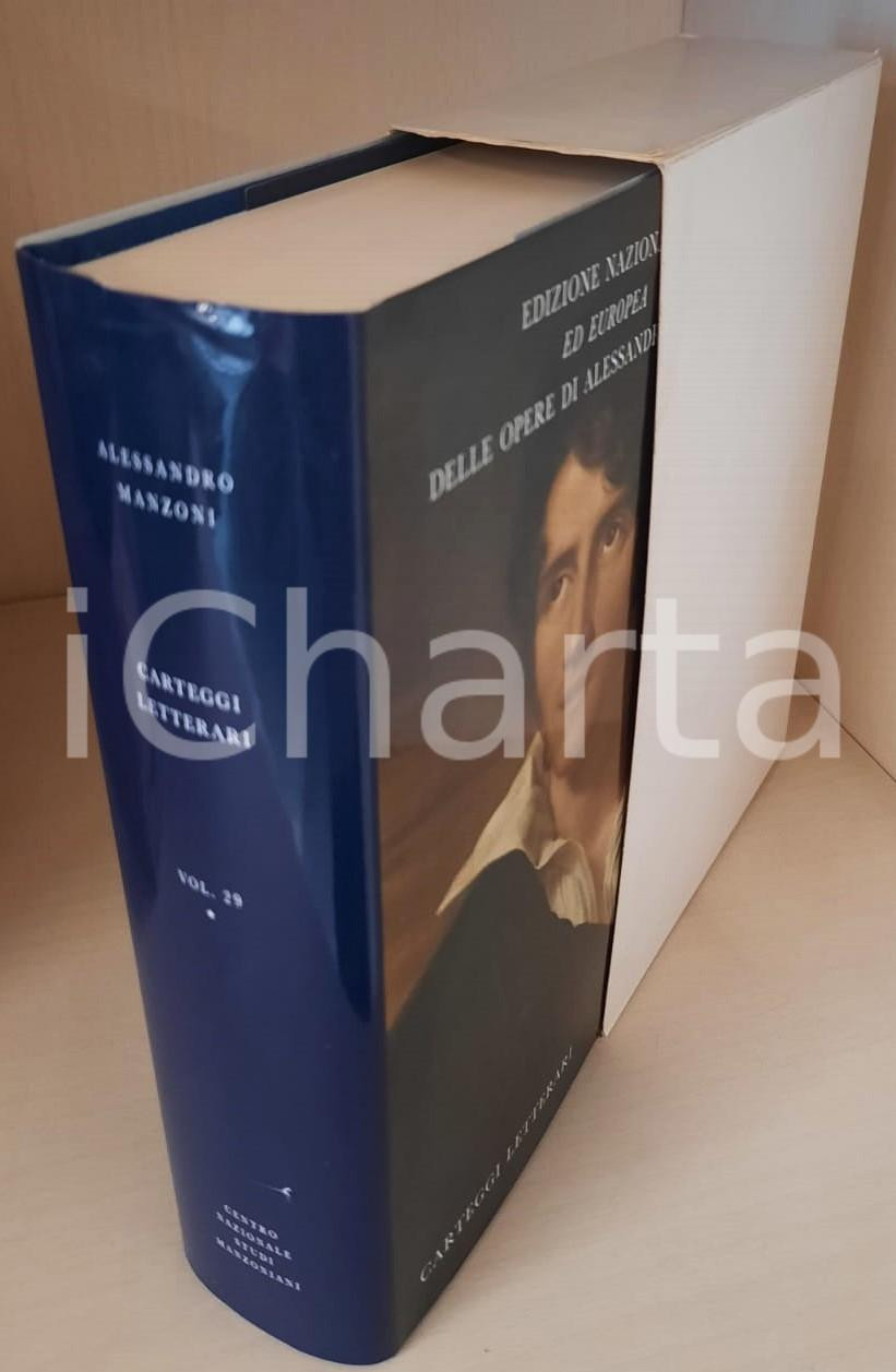 2010 Alessandro MANZONI Carteggi letterari - Vol. 29 tomo I *Ed. Nazionale (8)  Legatura in tela blu, logo "Casa del Manzoni" in oro al centro del piatto, sovraccoperta illustrata, cofanetto in cartoncino.Composizione dei testi nella versione VAL del carattere Baskerville, realizzato nella Stamperia Valdonega di Verona.PAGINE: 684EDITORE: Centro Nazionale Studi Manzoniani - Milano GOOD/buono minime sbrecciature alla sovraccoperta e al cofanetto Formato: 22x14 cm originale e autentica 1