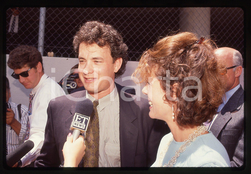 Fotografia d epoca originale Tom HANKS e Rita WILSON  CINEMA 1990 ca 35 mm vintage slide 1