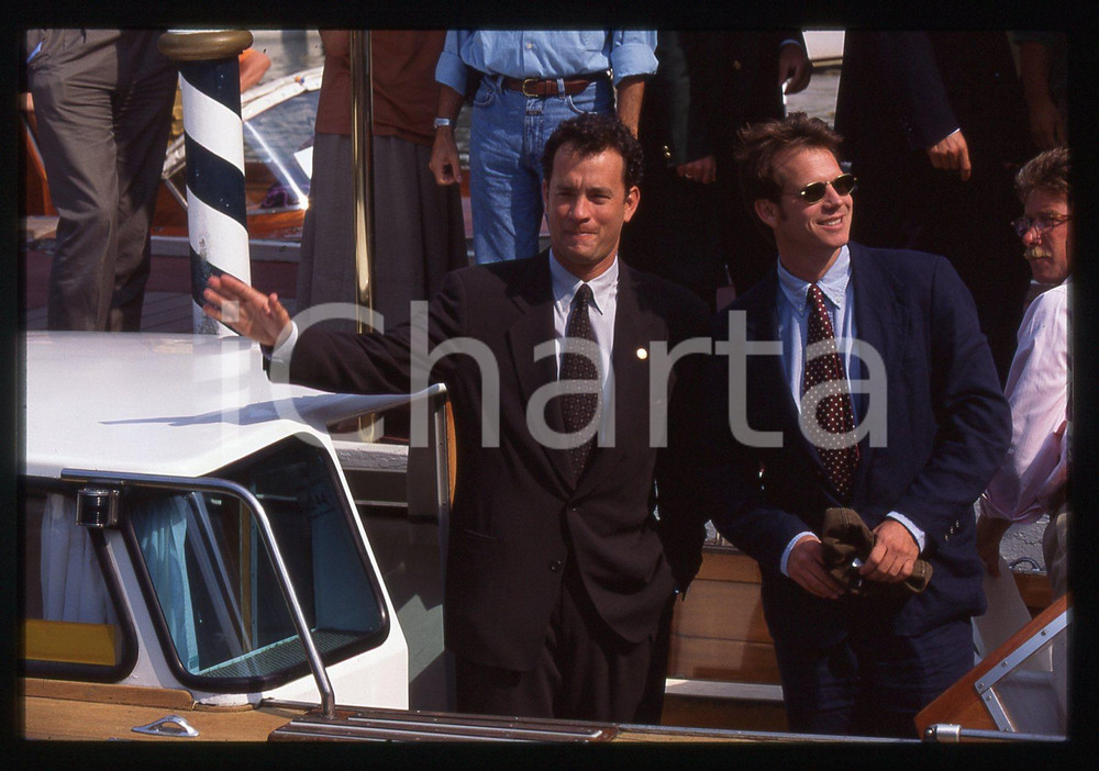 Fotografia d epoca originale Tom HANKS e Bill PAXTON  FESTIVAL CINEMA VENEZIA 1995 35 mm vintage slide 11 1