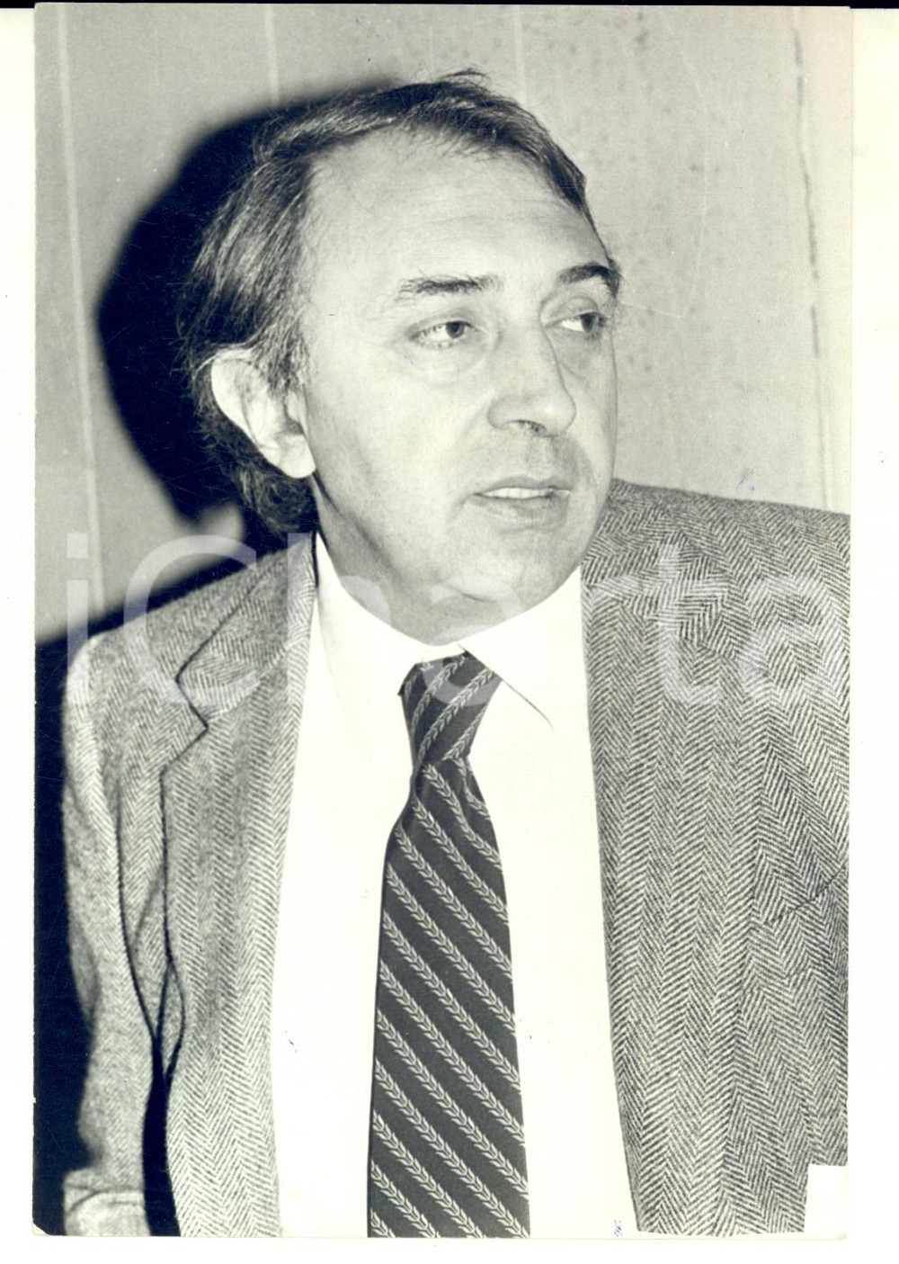 Fotografia d epoca originale 1970 ca NAPOLI Ritratto del dirigente Corrado FERLAINO  Foto 12x18 cm 1