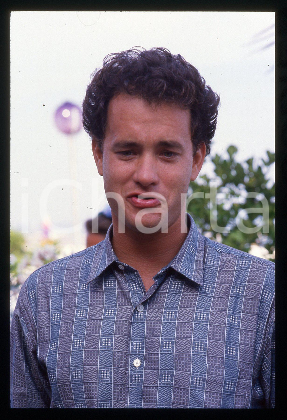 Fotografia d epoca originale Tom HANKS  FESTIVAL CINEMA VENEZIA 1988 35 mm vintage slide 4 1