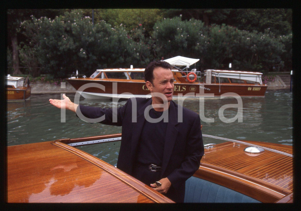 Fotografia d epoca originale Tom HANKS  FESTIVAL CINEMA VENEZIA 1994 35 mm vintage slide 56 1