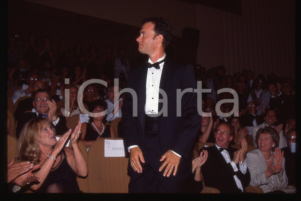 Fotografia d epoca originale Tom HANKS  FESTIVAL CINEMA CANNES 1995 ca 35 mm vintage slide 6 1