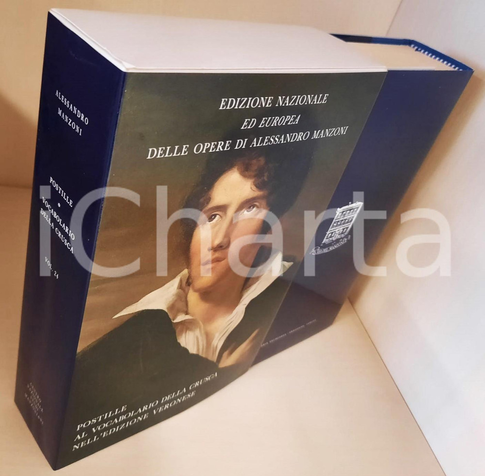 2005 Alessandro MANZONI Postille - Vocabolario della Crusca - Vol. 24 (4) Edizione Nazionale ed Europea delle opere di Alessandro Manzoni. Legatura in tela blu, logo "Casa del Manzoni" in oro al centro del piatto, sovraccoperta illustrata, cofanetto in cartoncino.Composizione dei testi nella versione VAL del carattere Baskerville, realizzato nella Stamperia Valdonega ad Arbizzano di Verona.PAGINE: 616EDITORE: Centro Nazionale Studi Manzoniani - Milano GOOD/buono  Formato: 22x14 cm originale e autentica 1