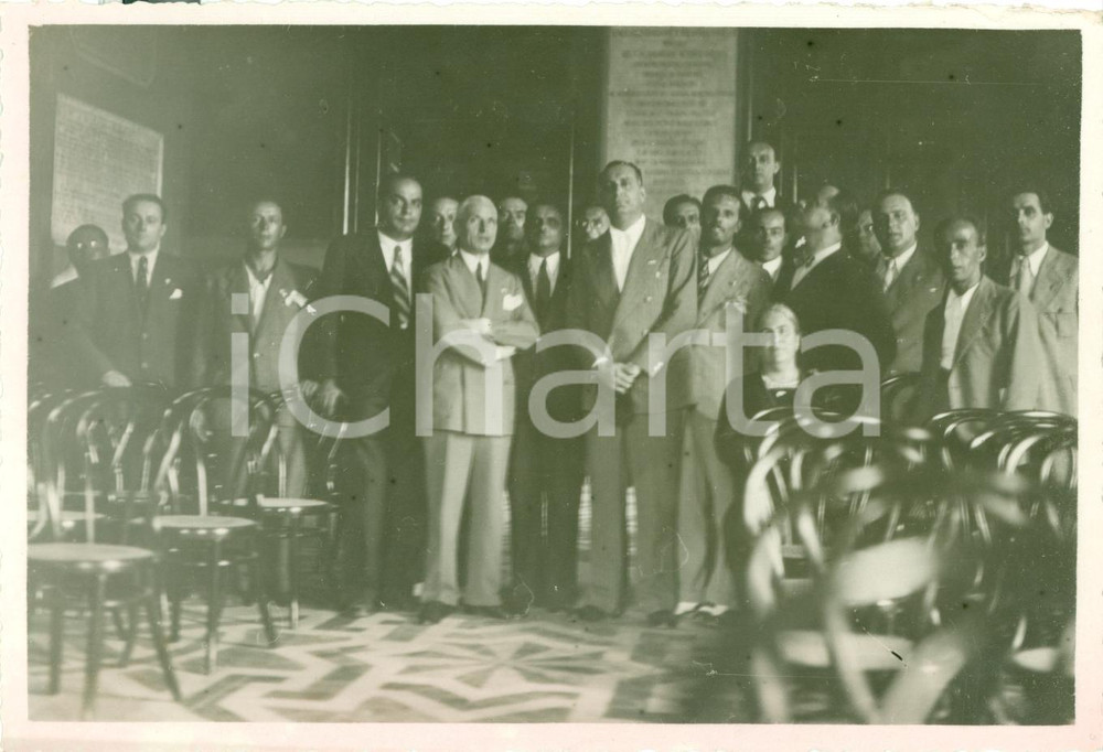Fotografia d epoca originale 1933 PALERMO Rino PARENTI ricevuto da Michele SPADAFORA Fotografia 1