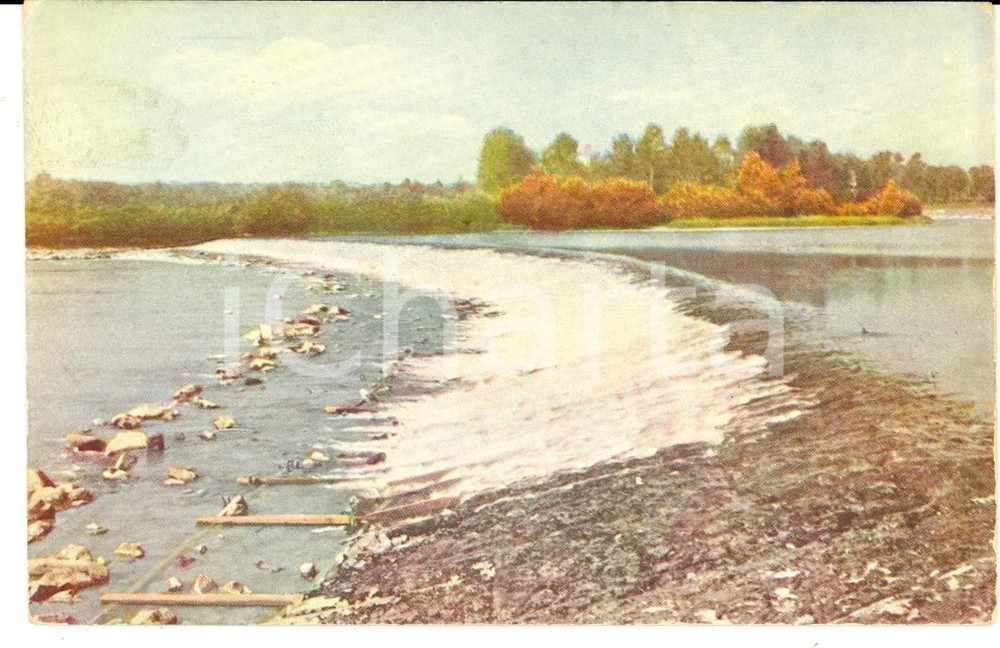 Cartolina originale da collezione 1930 ca VILLAREGGIA Canale DEL ROTTO  Diga sulla DORA Cartolina REGIO DEMANIO 1