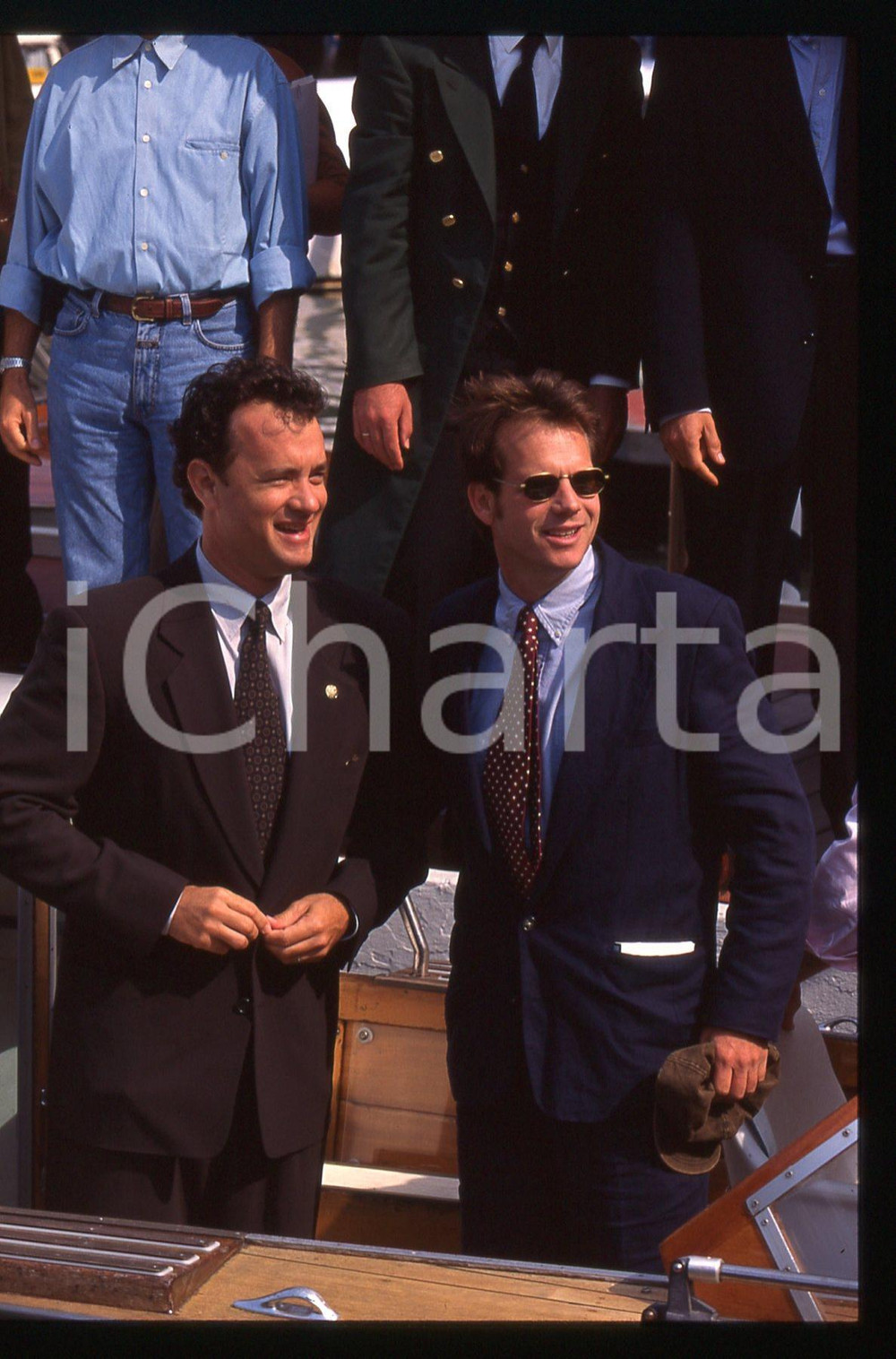 Fotografia d epoca originale Tom HANKS e Bill PAXTON  FESTIVAL CINEMA VENEZIA 1995 35 mm vintage slide 17 1