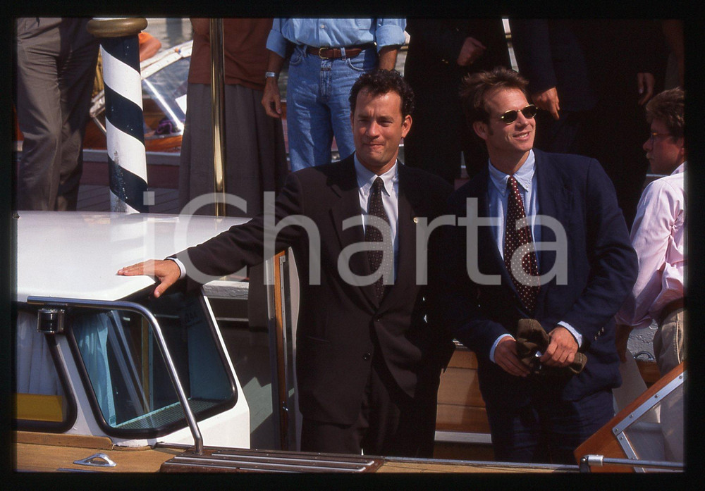 Fotografia d epoca originale Tom HANKS e Bill PAXTON  FESTIVAL CINEMA VENEZIA 1995 35 mm vintage slide 18 1