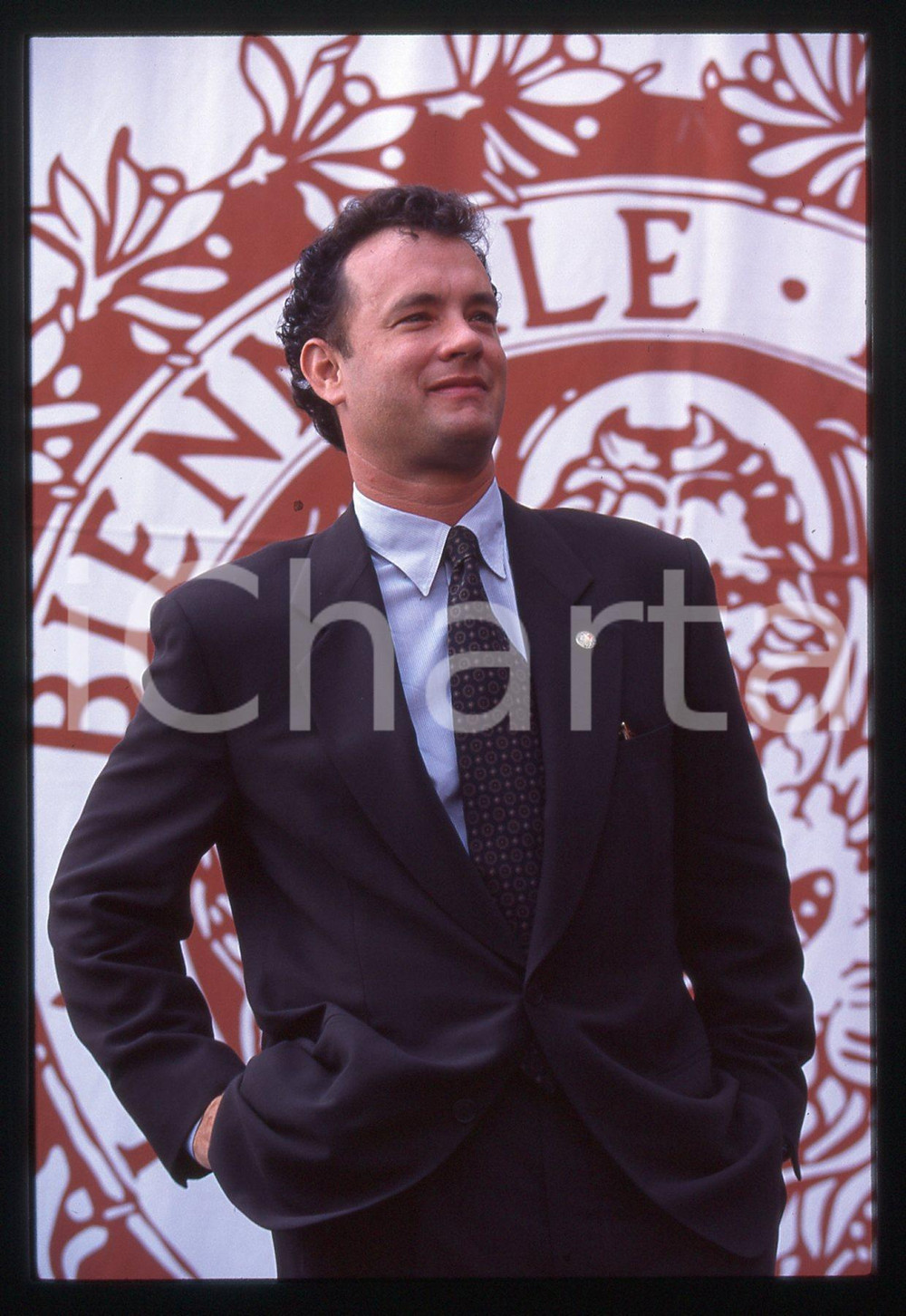 Fotografia d epoca originale Tom HANKS  FESTIVAL CINEMA VENEZIA 1995 35 mm vintage slide 28 1
