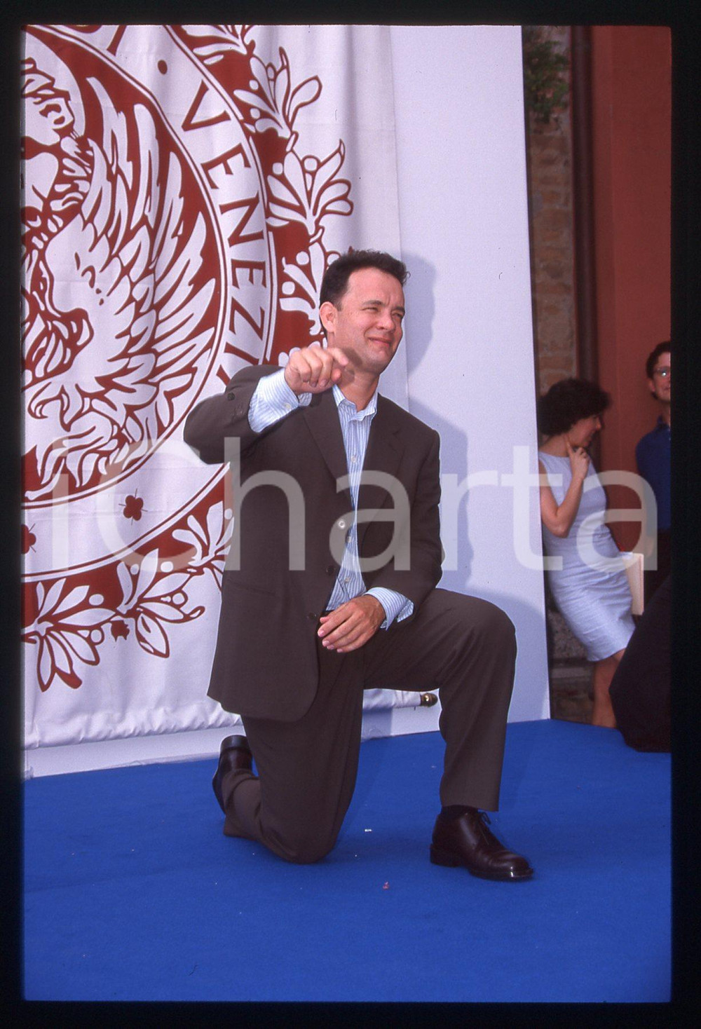 Fotografia d epoca originale Tom HANKS  FESTIVAL CINEMA VENEZIA 1995 35 mm vintage slide 32 1