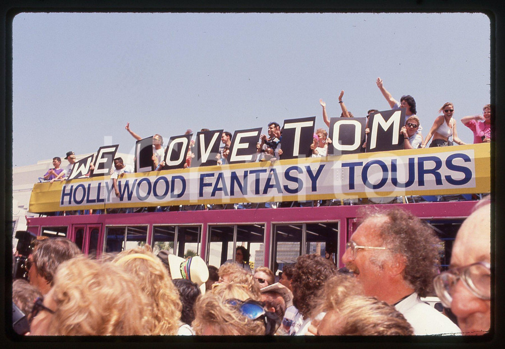 Fotografia d epoca originale Tom HANKS  Fans  WALK OF FAME HOLLYWOOD 1992 35 mm vintage slide 1