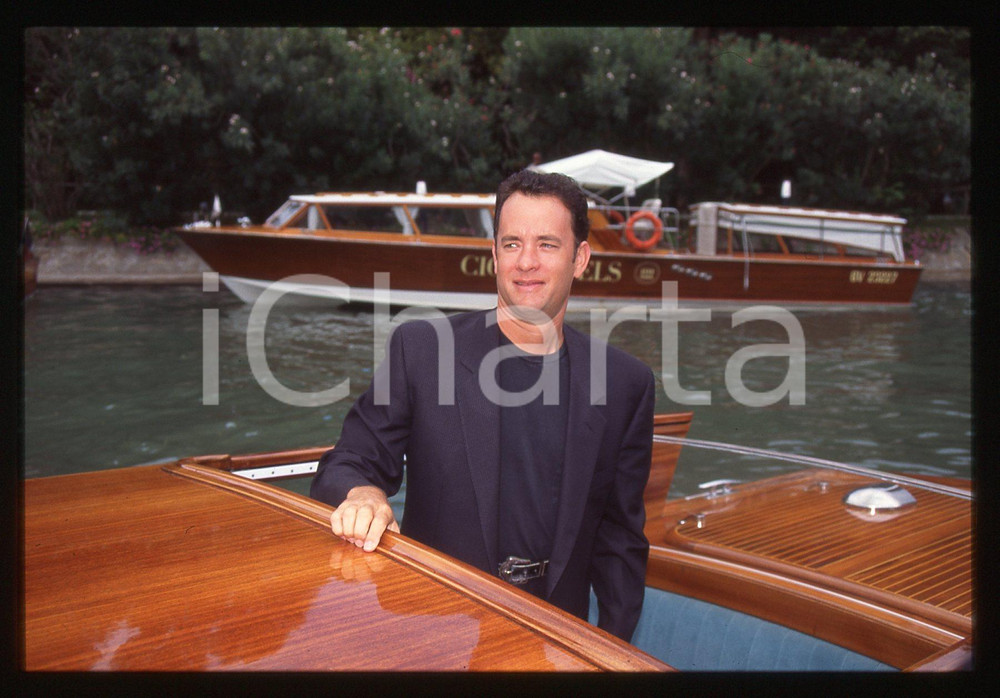 Fotografia d epoca originale Tom HANKS  FESTIVAL CINEMA VENEZIA 1994 35 mm vintage slide 64 1