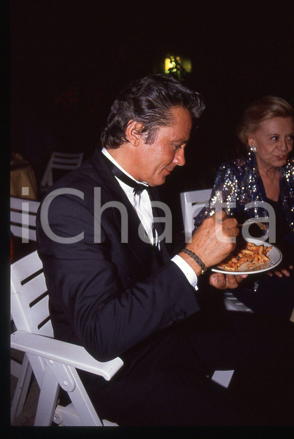 Fotografia d epoca originale Alain DELON Giulietta MASINA  CINEMA 1990 ca 35 mm vintage slide 17 1
