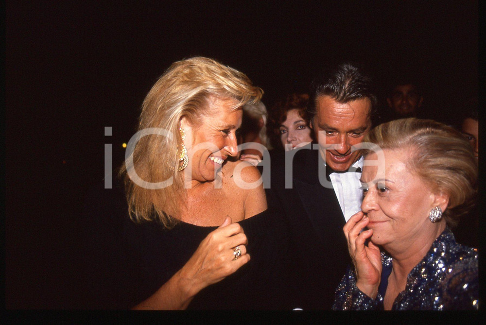 Fotografia d epoca originale Alain DELON Giulietta MASINA  CINEMA 1990 ca 35 mm vintage slide 49 1