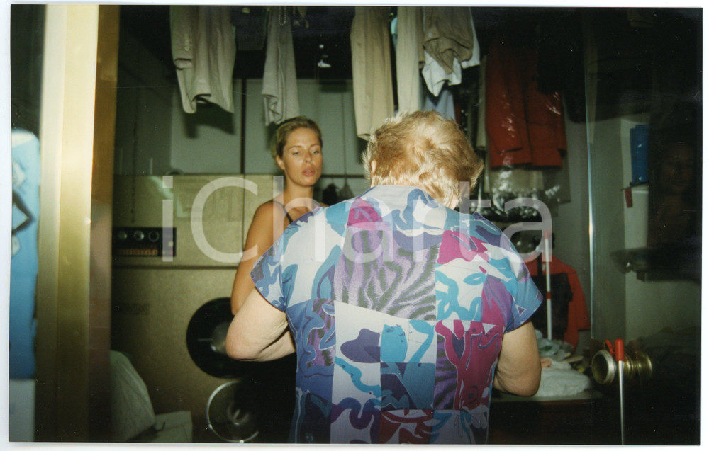 Fotografia d epoca originale 1995 ca ROMA Ela WEBER in lavanderia  Foto 20x12 cm 4 1