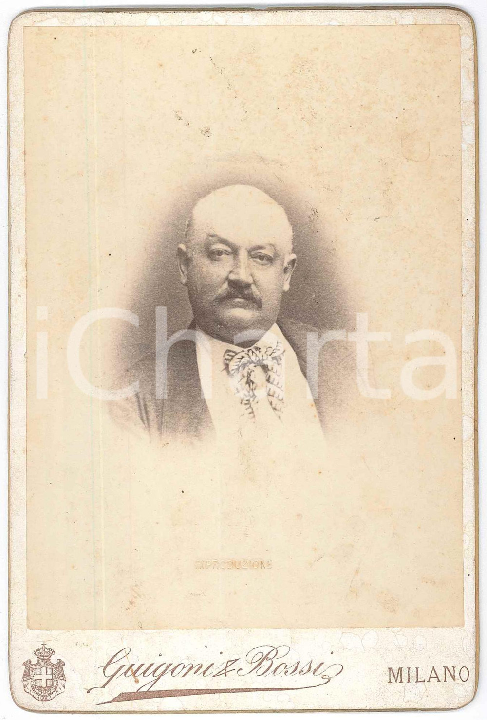 1890 ca MILANO Pietro CERATI - Ritratto *Foto GUIGONI & BOSSI 11x16 cm Fotografia d'epoca, su cartoncino rigido, con didascalia manoscritta al verso. FOTOGRAFO: Guigoni &amp; Bossi - Milano GOOD/buono lievi macchie Formato: 11x16 cm originale e autentica 1