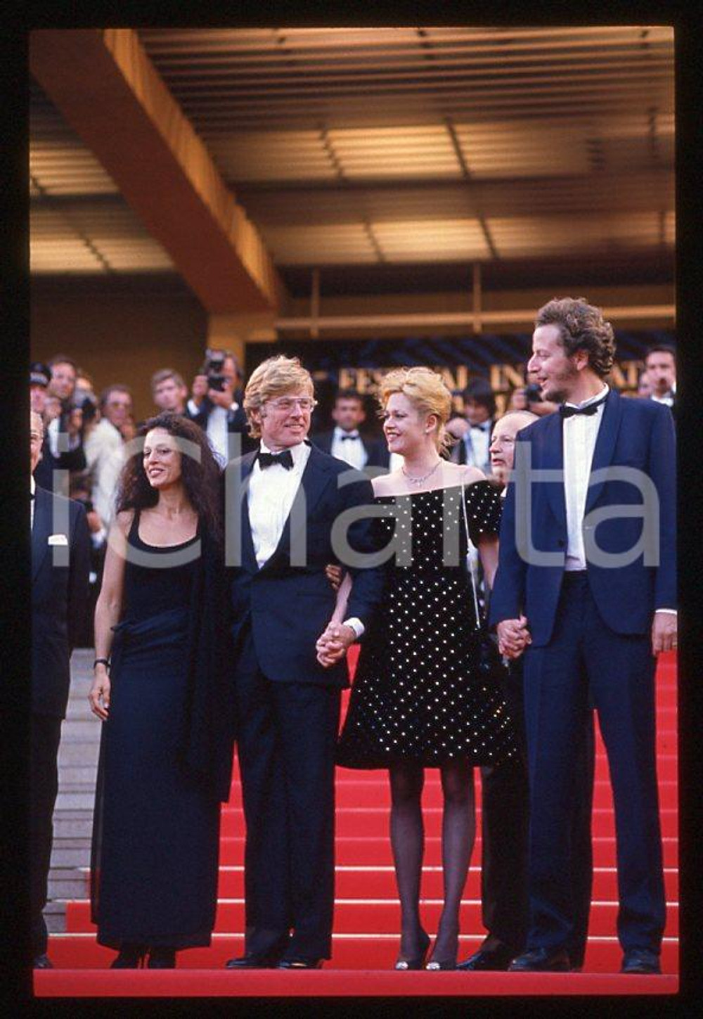 Fotografia d epoca originale Melanie GRIFFITH Robert REDFORD Sonia BRAGA  CANNES 1988 35mm vintage slide 4 1