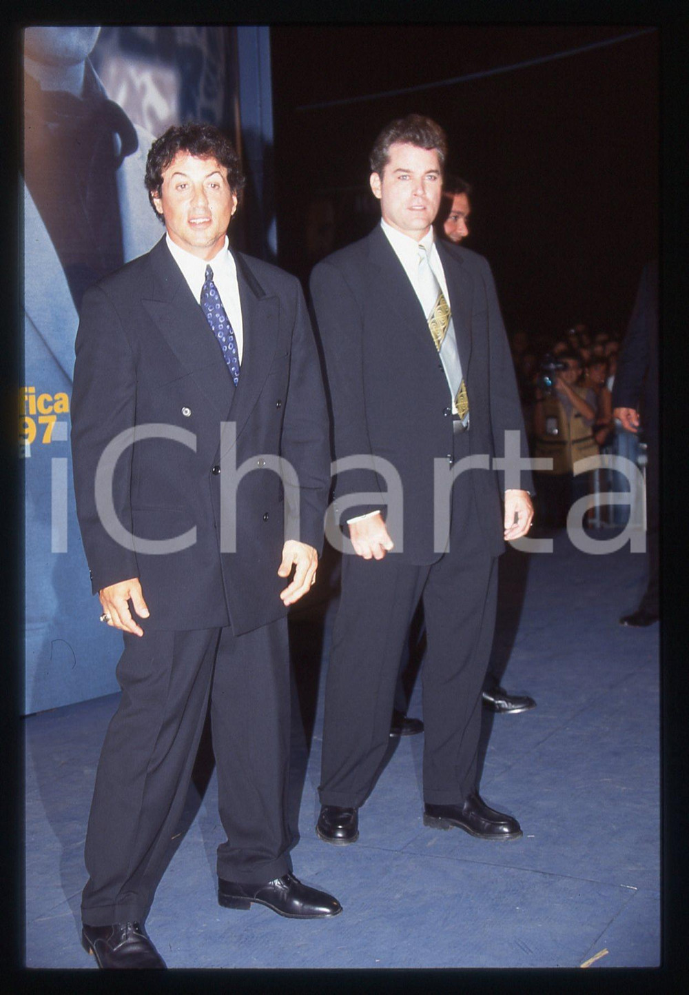 Fotografia d epoca originale Sylvester STALLONE Ray LIOTTA FESTIVAL CINEMA VENEZIA 1997 35 mm vintage slide 3 1
