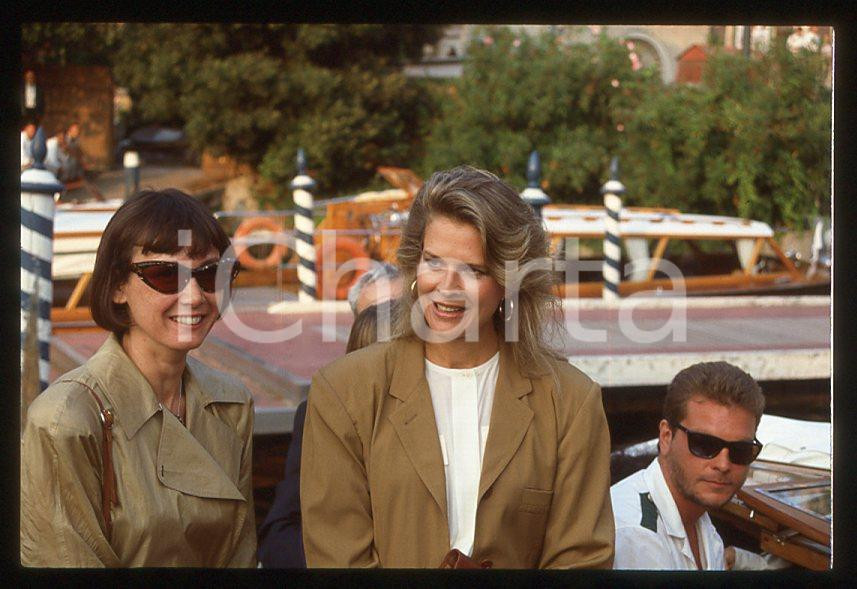 Fotografia d epoca originale Candice BERGEN  Cinema VENEZIA 1987  Arrivo al Lido 35mm vintage slide 4 1