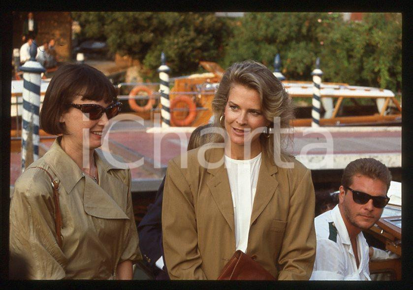 Fotografia d epoca originale Candice BERGEN  Cinema VENEZIA 1987  Arrivo al Lido 35mm vintage slide 5 1
