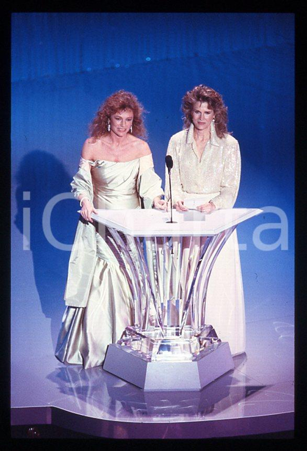 Fotografia d epoca originale Jacqueline BISSET Candice BERGEN 61st Academy Awards 1989 35mm vintage slide 1 1