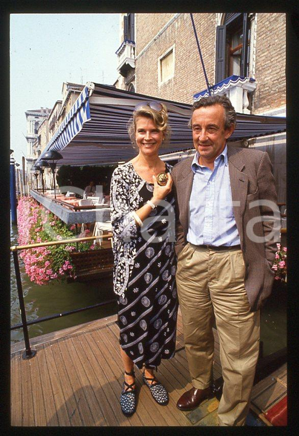 Fotografia d epoca originale Louis MALLE Candice BERGEN  CINEMA VENEZIA 1987 35mm vintage slide 3 1