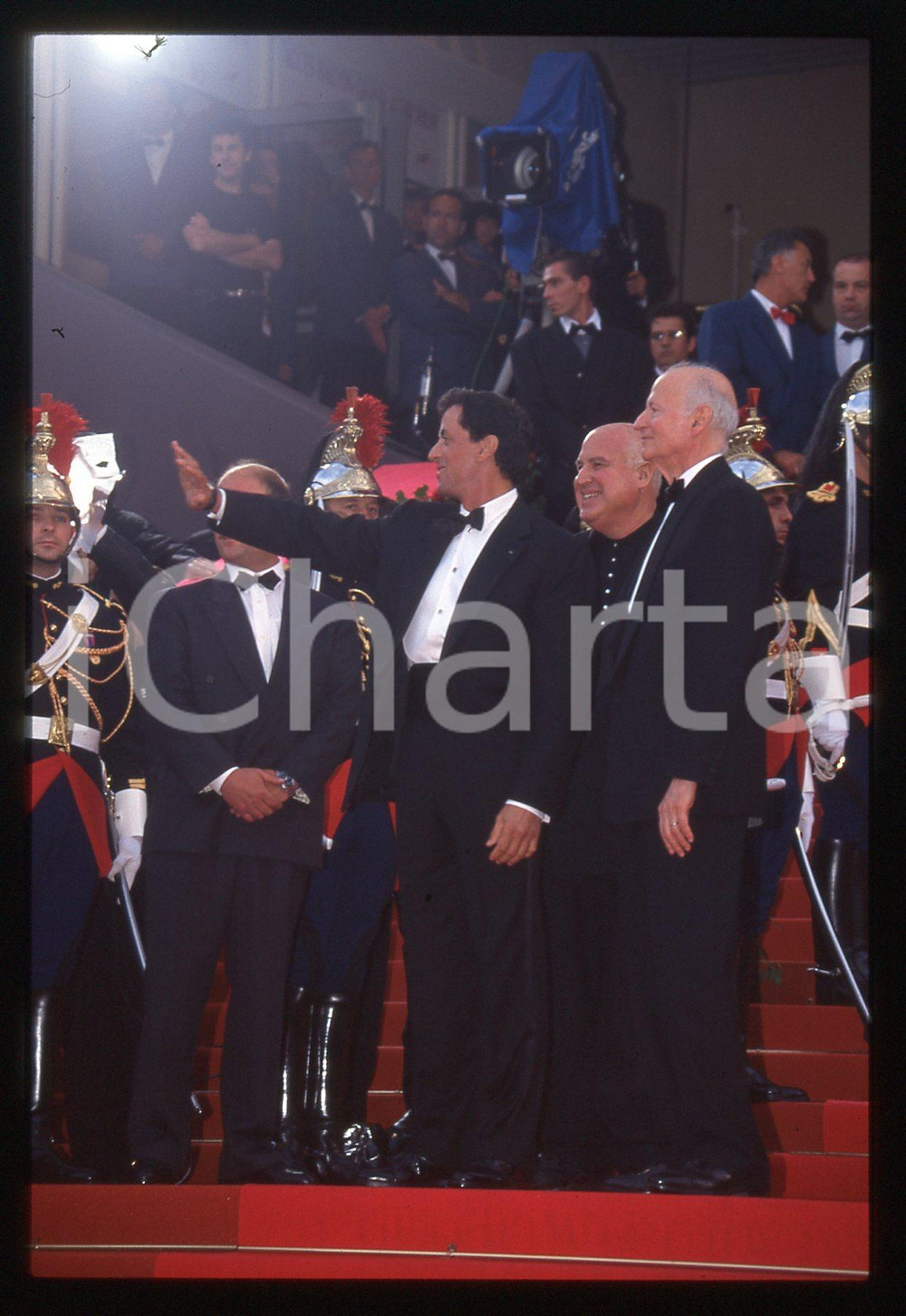 Fotografia d epoca originale Sylvester STALLONE  FESTIVAL CINEMA CANNES 1990 ca 35 mm vintage slide 8 1