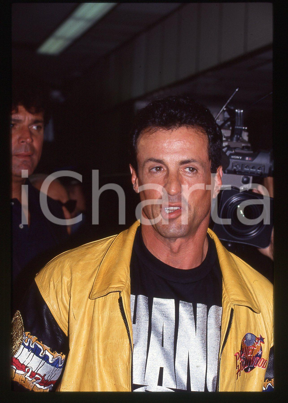 Fotografia d epoca originale Sylvester STALLONE  PLANET HOLLYWOOD LONDRA 1993 35 mm vintage slide 17 1