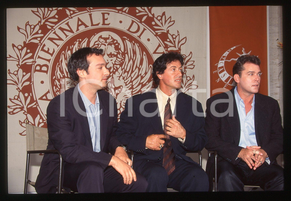 Fotografia d epoca originale Sylvester STALLONE James MANGOLD Ray LIOTTA VENEZIA 1997 35 mm vintage slide 2 1