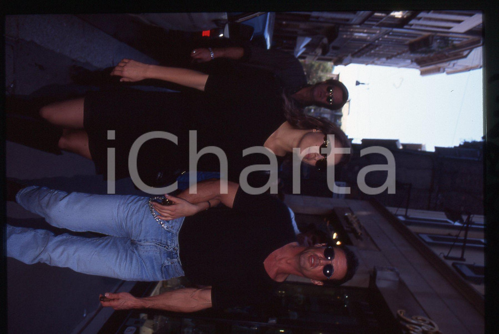 Fotografia d epoca originale Sylvester STALLONE ed Andrea WIESER  MILANO 1994 35 mm vintage slide 13 1