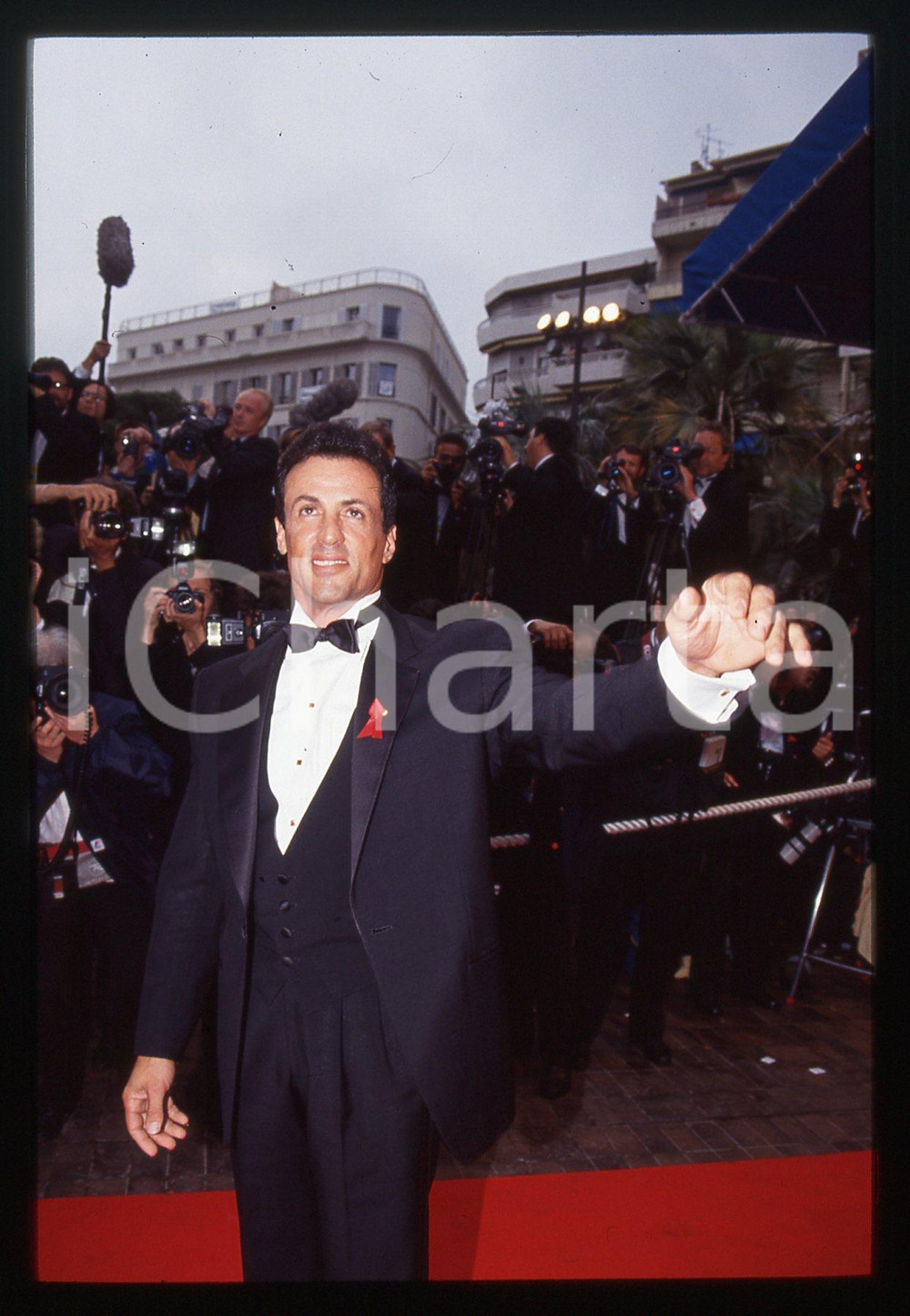 Fotografia d epoca originale Sylvester STALLONE  FESTIVAL CINEMA CANNES 1997 35 mm vintage slide 4 1