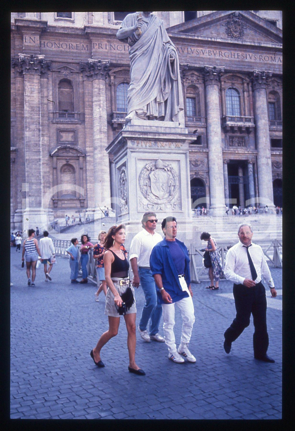 Fotografia d epoca originale Sylvester STALLONE e Jennifer FLAVIN  ROMA 1990 ca 35 mm vintage slide 4 1