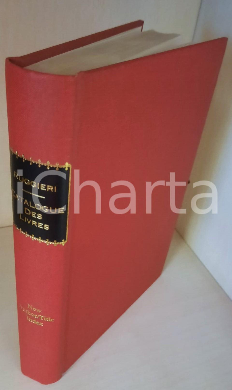 Libro, pubblicazione d epoca 1873 1998 PARIS Bibliothèque RUGGIERI  Catalogue livres rares et précieux 2 1