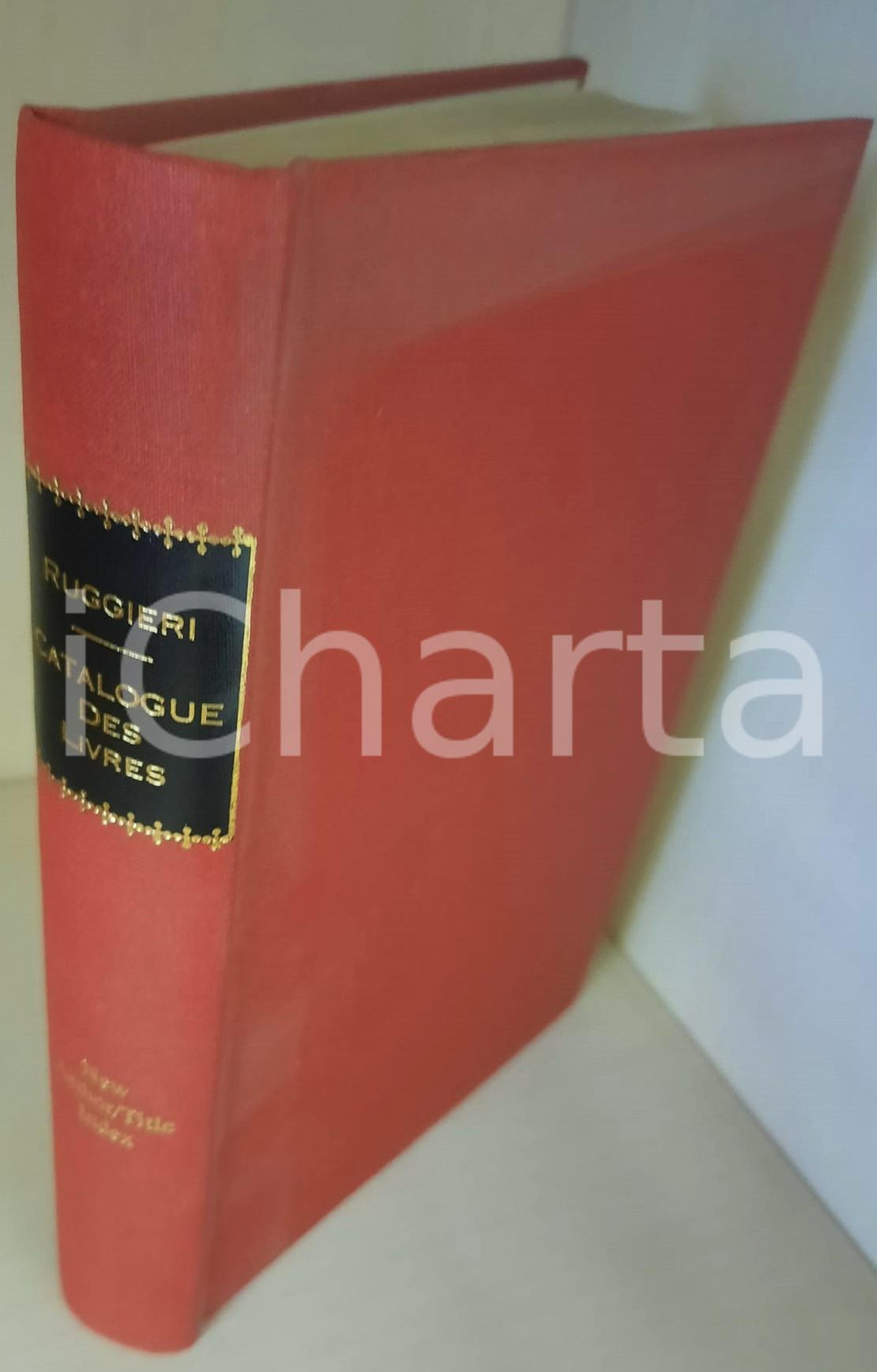 1873 (1998) PARIS Bibliothèque RUGGIERI - Catalogue livres rares et précieux (3) Brossura editoriale, con copertina telata rigida.Facsimile in tiratura limitata dell'edizione del 1873 (Paris, Adolphe Labitte).PAGINE: 413EDITORE: Martino Publishing POOR/danneggiato sbiaditure in copertina Formato: 14x22 cm originale e autentica 1
